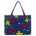 Ladybugs - blue Medium Zipper Tote Bag View1