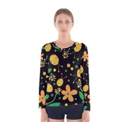 Ladybugs and flowers 3 Women s Long Sleeve Tee