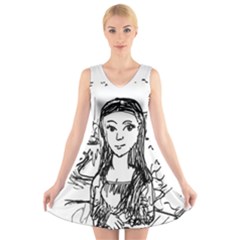 Monalisa V-neck Sleeveless Dress