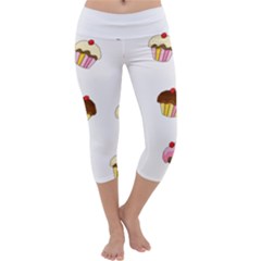 Colorful Cupcakes  Capri Yoga Leggings by Valentinaart