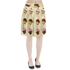 Colorful Cupcakes Pattern Pleated Skirt