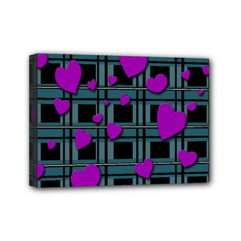 Purple Love Mini Canvas 7  X 5  by Valentinaart