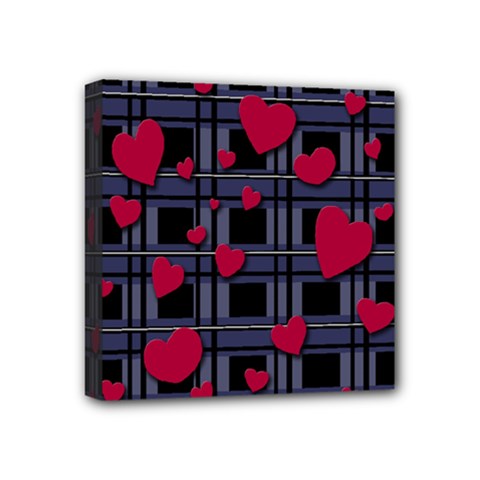 Decorative Love Mini Canvas 4  X 4  by Valentinaart