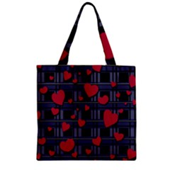 Decorative Love Zipper Grocery Tote Bag by Valentinaart