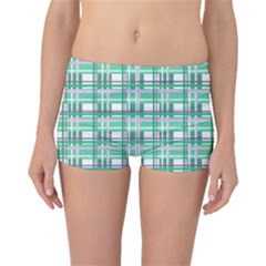 Green Plaid Pattern Boyleg Bikini Bottoms by Valentinaart