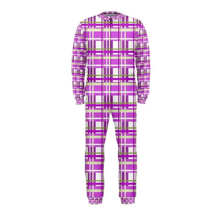 Purple plaid pattern OnePiece Jumpsuit (Kids)