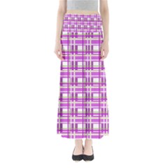 Purple Plaid Pattern Maxi Skirts by Valentinaart