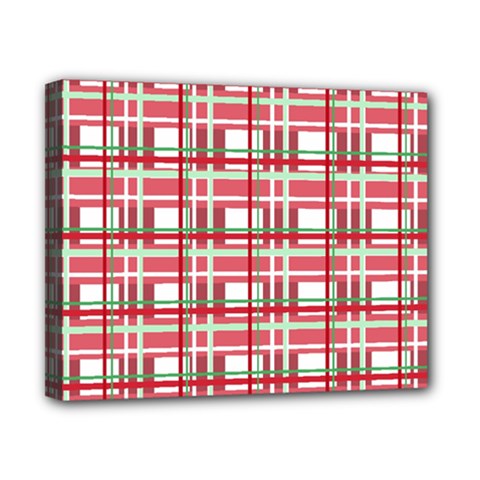 Red Plaid Pattern Canvas 10  X 8  by Valentinaart