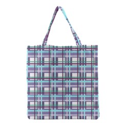 Decorative Plaid Pattern Grocery Tote Bag