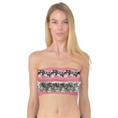 Cute Flower Pattern Bandeau Top by Brittlevirginclothing