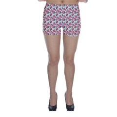 Gorgeous Pink Flower Pattern Skinny Shorts by Brittlevirginclothing