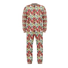 Gorgeous Red Flower Pattern  Onepiece Jumpsuit (kids) by Brittlevirginclothing