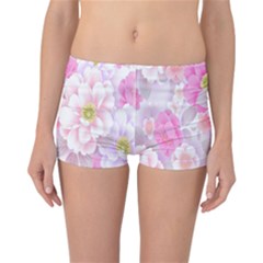 Cute Pink Flower Pattern  Reversible Bikini Bottoms by Brittlevirginclothing