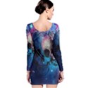 Colorful Space Skull Pattern Long Sleeve Bodycon Dress View2