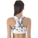 Black and white snowflakes Sports Bra View2