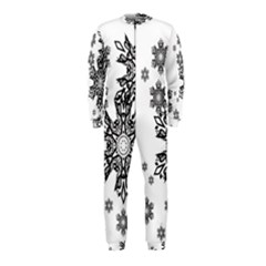 Black And White Snowflakes Onepiece Jumpsuit (kids) by Brittlevirginclothing