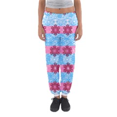 Pink Snowflakes Pattern Women s Jogger Sweatpants by Brittlevirginclothing