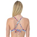 Pink Snowflakes Pattern Reversible Tri Bikini Top View4