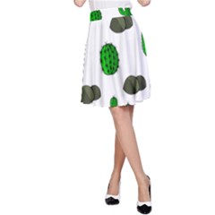 Cactuses 3 A-line Skirt by Valentinaart