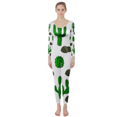 Cactuses 3 Long Sleeve Catsuit by Valentinaart