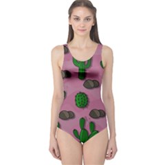 Cactuses 2 One Piece Swimsuit by Valentinaart