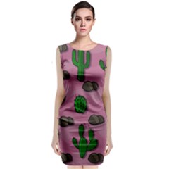 Cactuses 2 Classic Sleeveless Midi Dress by Valentinaart