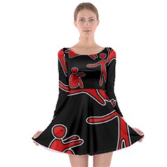 People Long Sleeve Skater Dress