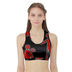 People Sports Bra with Border