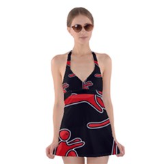 People Halter Swimsuit Dress