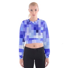 Pixie Blue Women s Cropped Sweatshirt