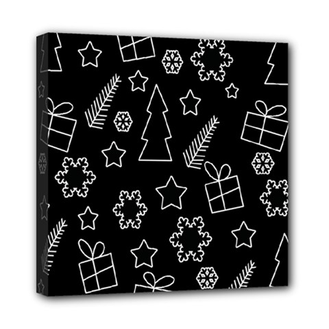 Simple Xmas Pattern Mini Canvas 8  X 8  by Valentinaart