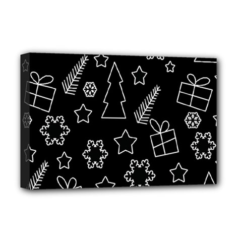 Simple Xmas Pattern Deluxe Canvas 18  X 12   by Valentinaart