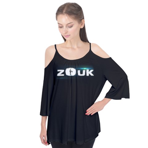 Zouk Dance Flutter Sleeve Cotton Tee  by LetsDanceHaveFun