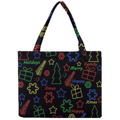 Playful Xmas Pattern Mini Tote Bag by Valentinaart