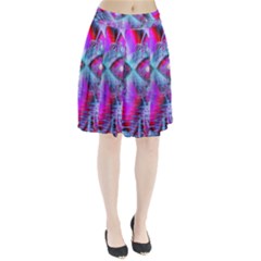 Crystal Northern Lights Palace, Abstract Ice  Pleated Skirt by DianeClancy