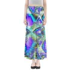 Abstract Peacock Celebration, Golden Violet Teal Maxi Skirts by DianeClancy