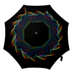  Flowing Fabric Of Rainbow Light, Abstract  Hook Handle Umbrellas (small)