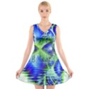 Irish Dream Under Abstract Cobalt Blue Skies V-Neck Sleeveless Skater Dress View1