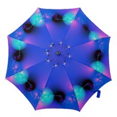 Love In Action, Pink, Purple, Blue Heartbeat 10000x7500 Hook Handle Umbrellas (small) by DianeClancy