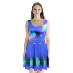 Love In Action, Pink, Purple, Blue Heartbeat 10000x7500 Split Back Mini Dress 