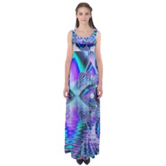 Peacock Crystal Palace Of Dreams, Abstract Empire Waist Maxi Dress by DianeClancy