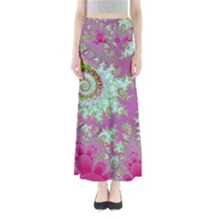 Raspberry Lime Surprise, Abstract Sea Garden  Maxi Skirts by DianeClancy