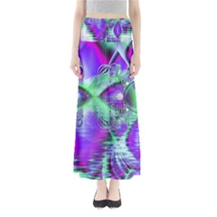 Violet Peacock Feathers, Abstract Crystal Mint Green Maxi Skirts by DianeClancy