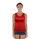 Decorative Red Christmas Background With Snowflakes Women s Sport Tank Top  View1