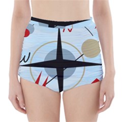 Compass High-Waisted Bikini Bottoms