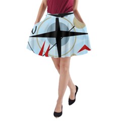 Compass A-Line Pocket Skirt