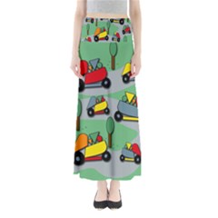 Toy Car Pattern Maxi Skirts by Valentinaart
