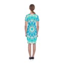 Blue Ice Goddess, Abstract Crystals Of Love Classic Short Sleeve Midi Dress View2