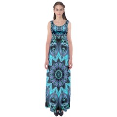 Star Connection, Abstract Cosmic Constellation Empire Waist Maxi Dress