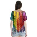 Conundrum I, Abstract Rainbow Woman Goddess  Flutter Sleeve Top View2